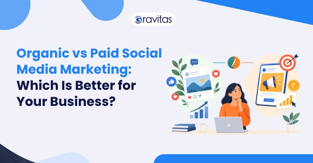 Organic vs paid social media marketing comparison for business growth