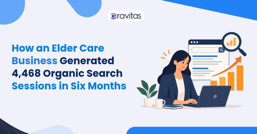 Elder Care SEO Case Study Showing 4,468 Organic Search Sessions in Six Months